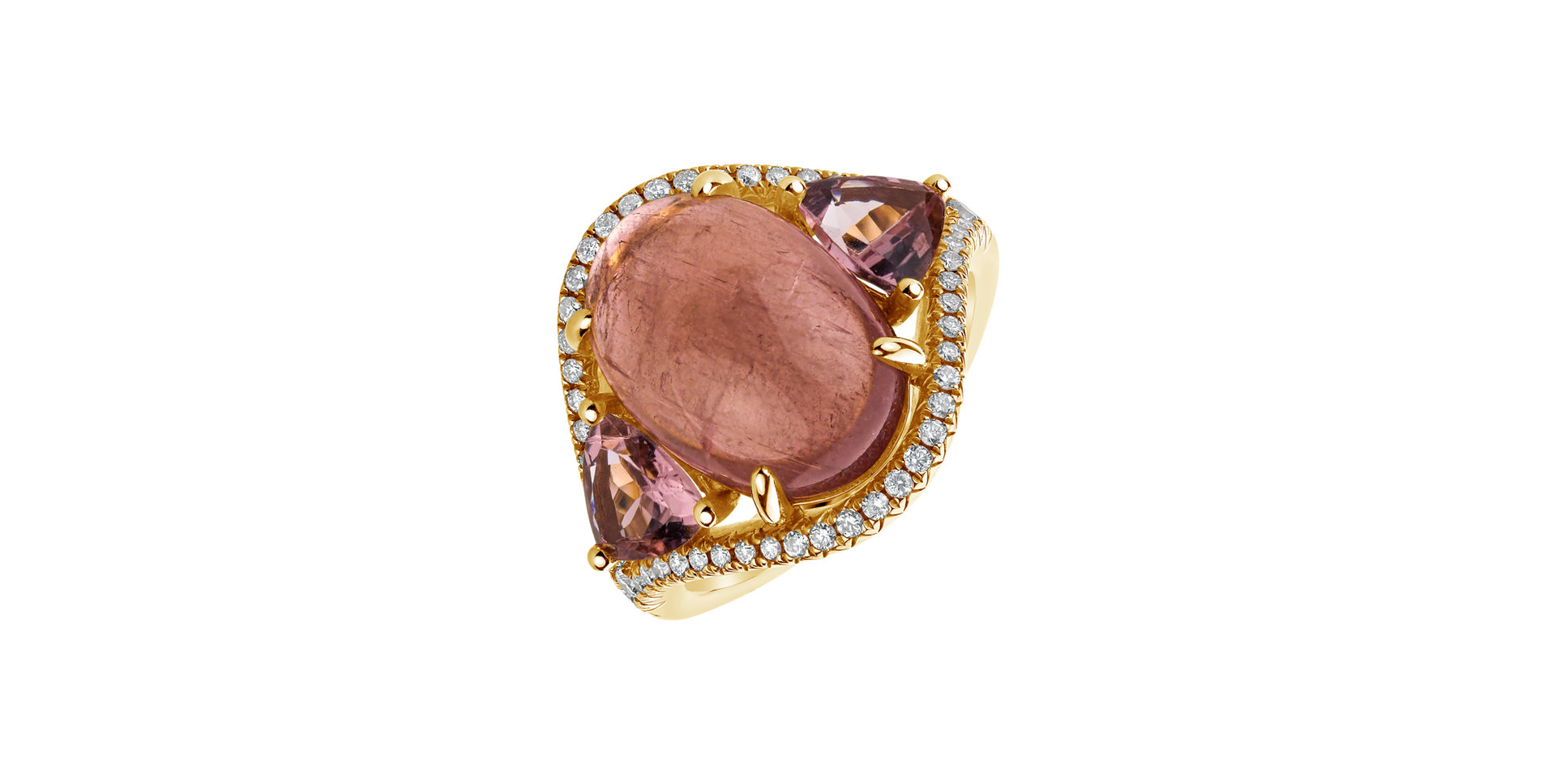 Diamond ring with Tourmalíne Arabic Passion