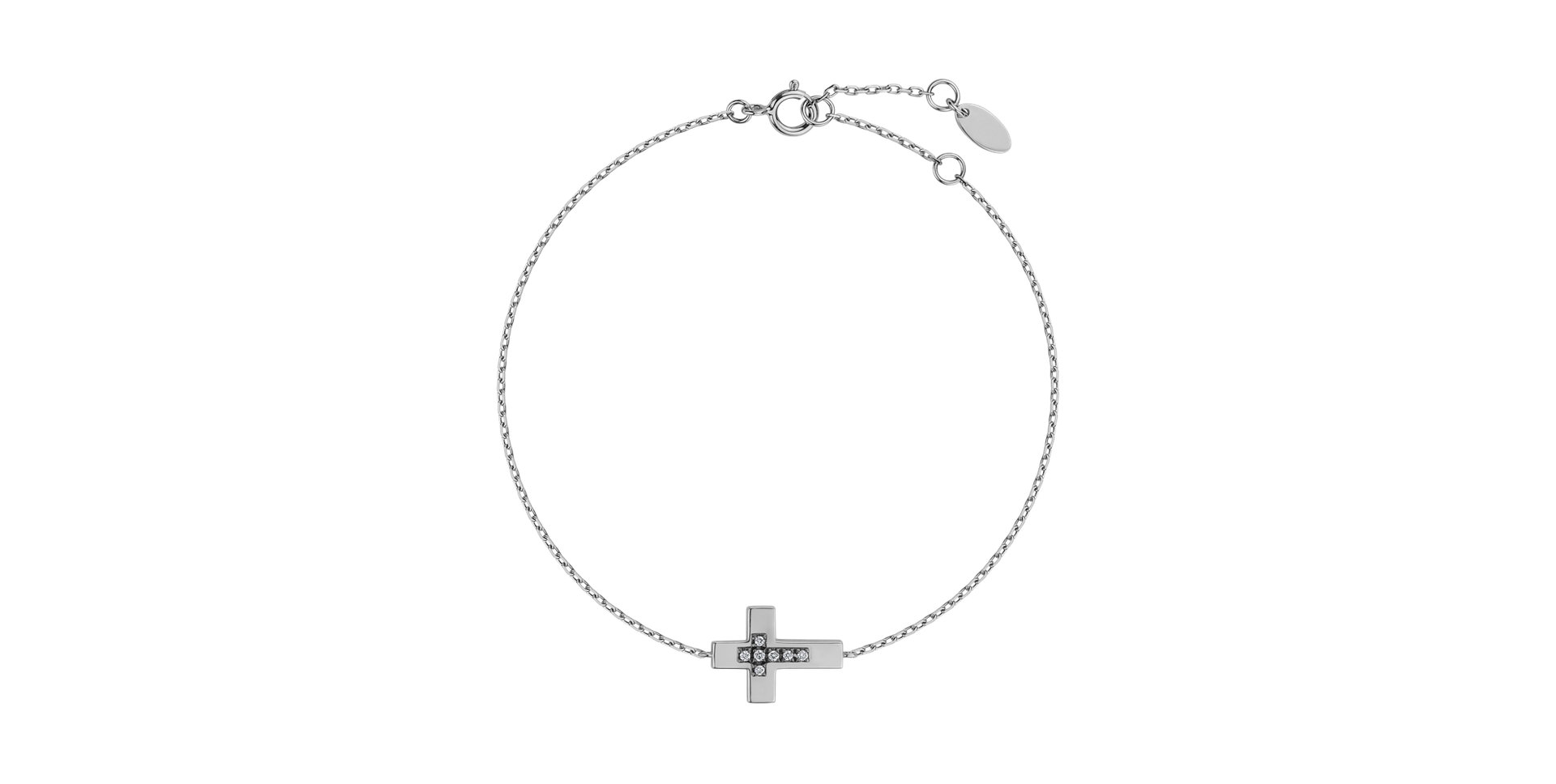 Bracelet with diamonds Cross of Infinity