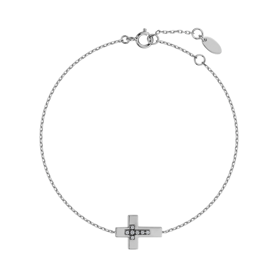 Bracelet with diamonds Cross of Infinity