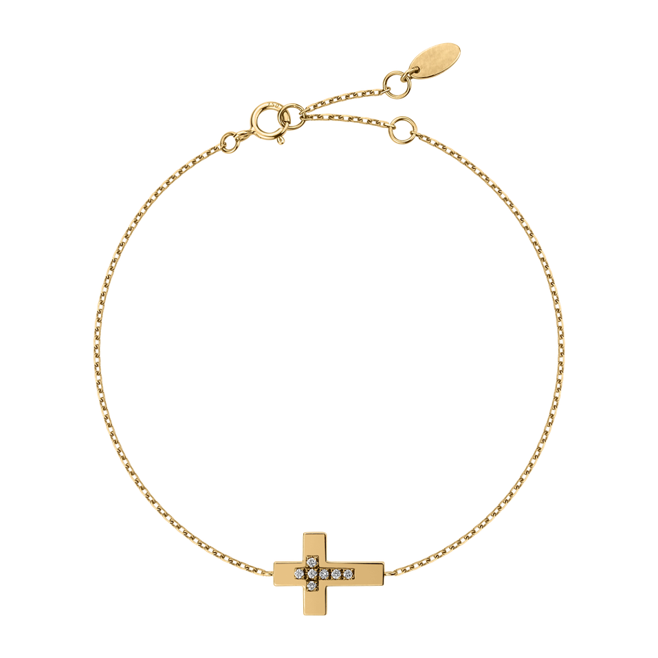 Bracelet with diamonds Cross of Infinity