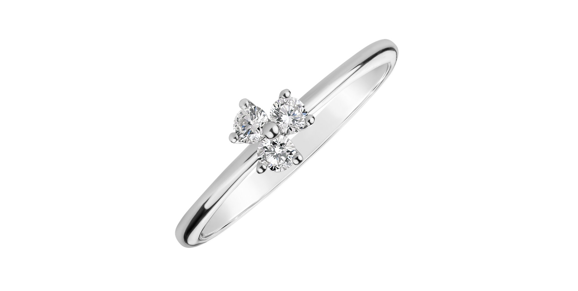 Diamond ring Shiny Trefoil