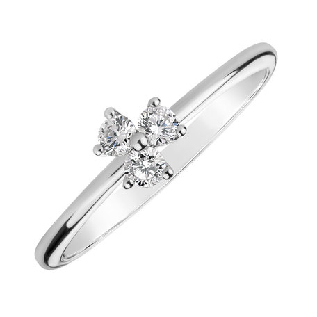 Diamond ring Shiny Trefoil