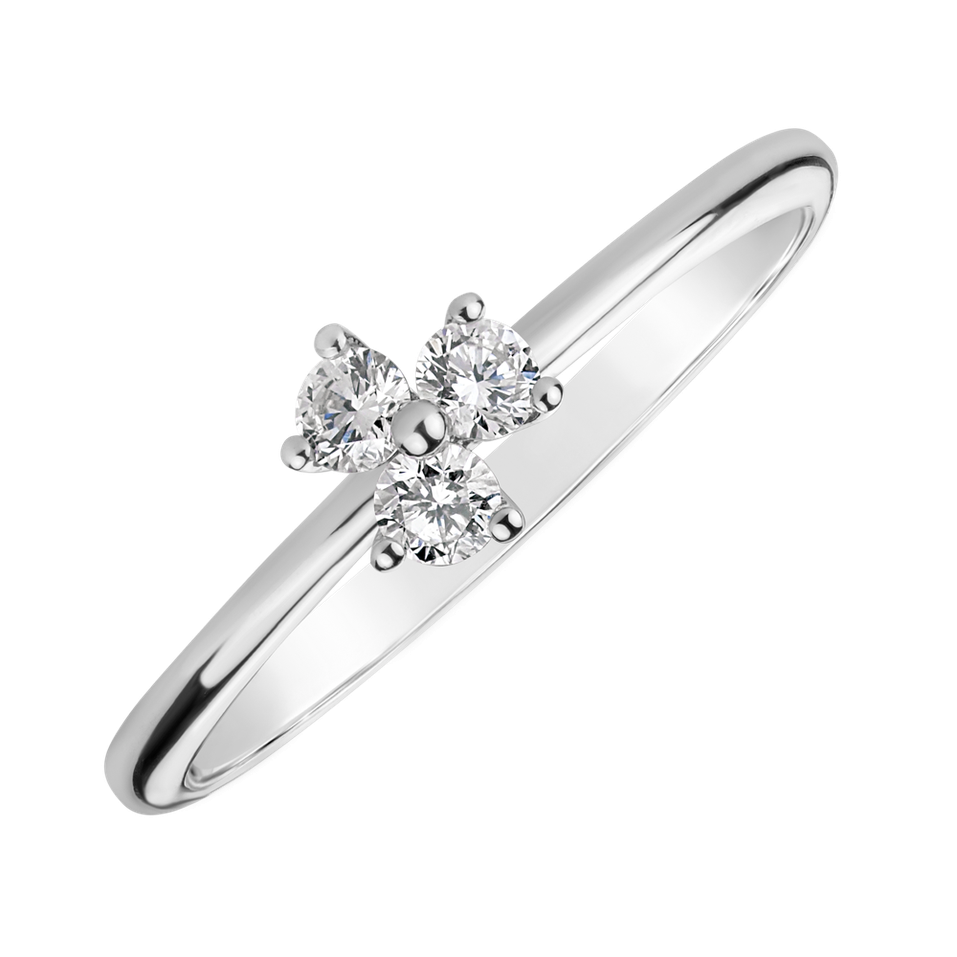 Diamond ring Shiny Trefoil