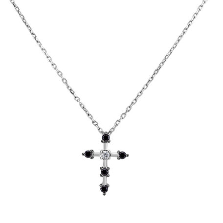 Diamond necklace Glittering Cross