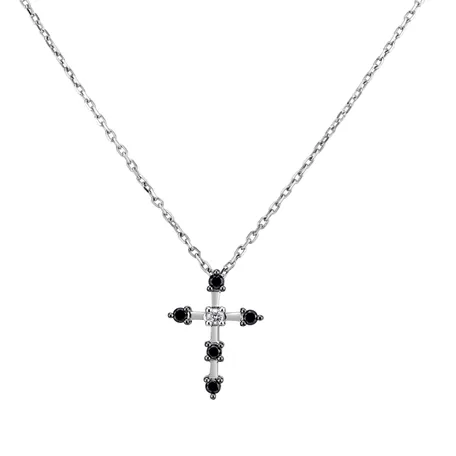 Diamond necklace Glittering Cross