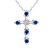 Diamond necklace with Sapphire Sparkling Cross2