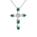 Diamond necklace with Emerald Sparkling Cross2