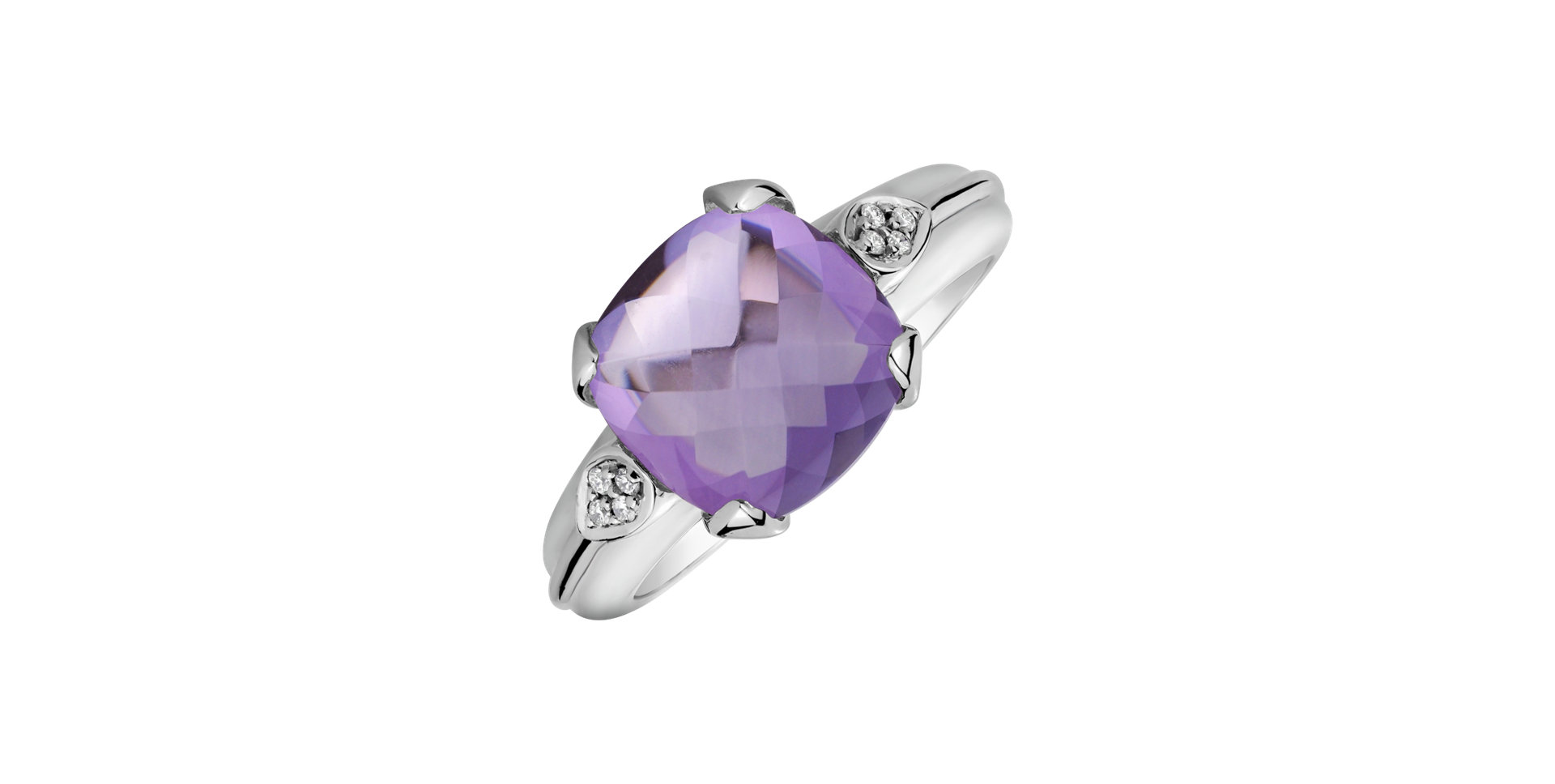 Diamond rings with Amethyst Mistress Pleasure