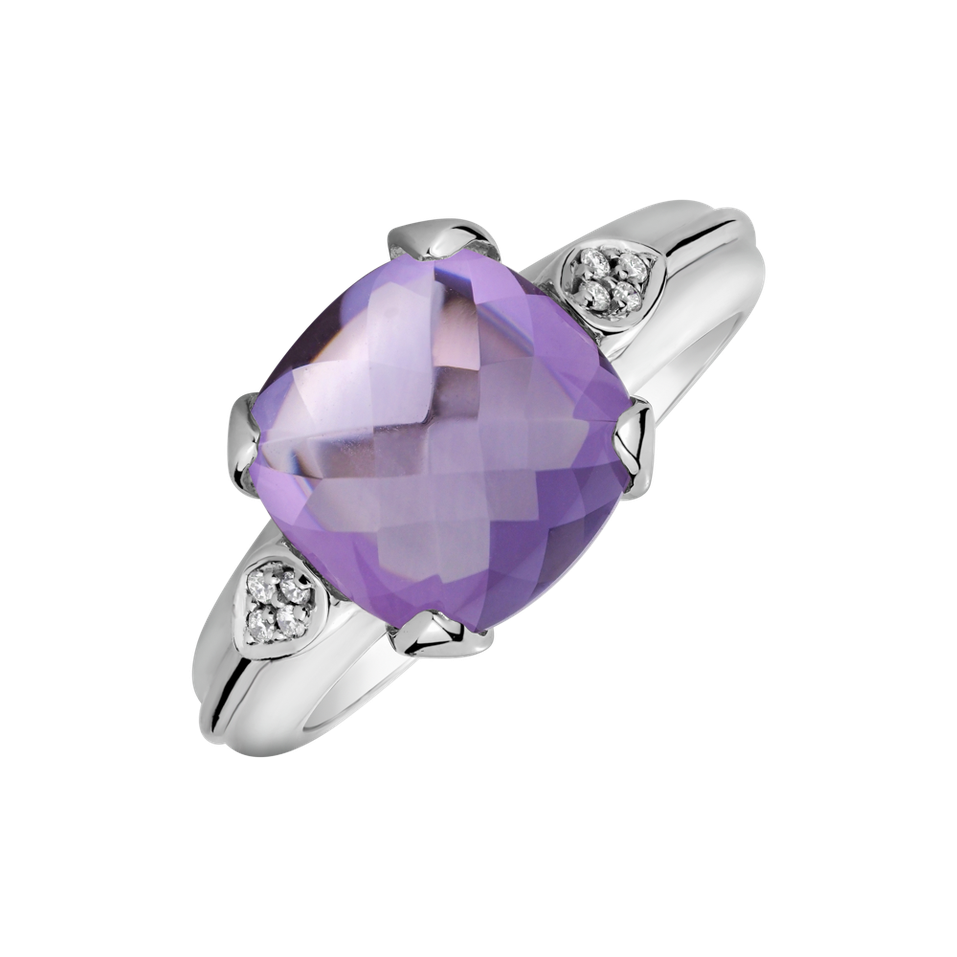 Diamond rings with Amethyst Mistress Pleasure