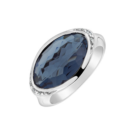 Diamond ring with Topaz Mistress Poetry