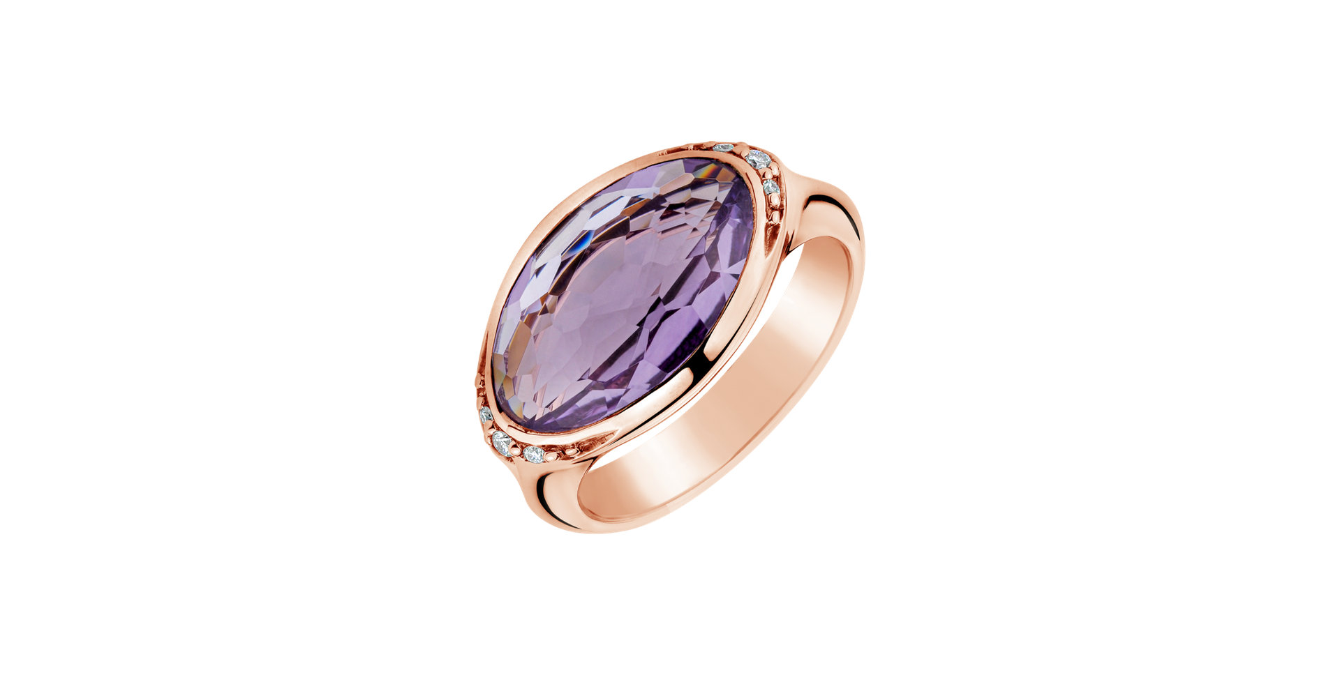 Diamond rings with Amethyst Mistress Poetry