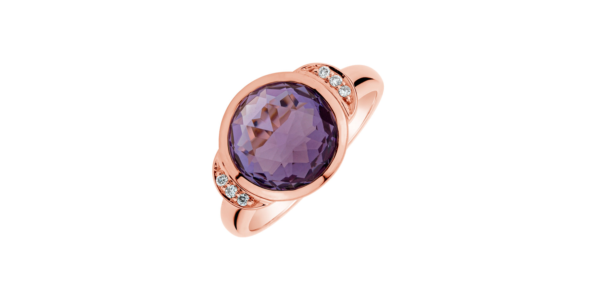 Diamond rings with Amethyst Mistress Gentility
