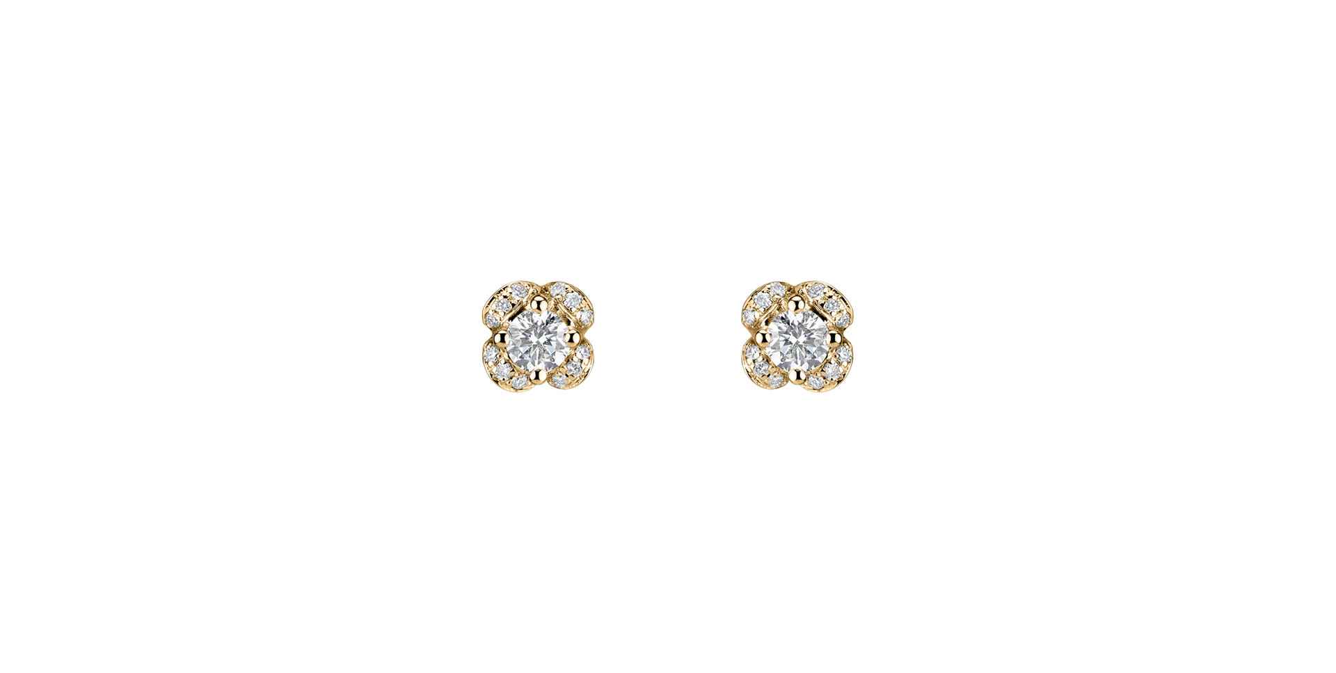 Diamond earrings Brilliant Petals