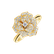 Diamond ring Golden Flower2