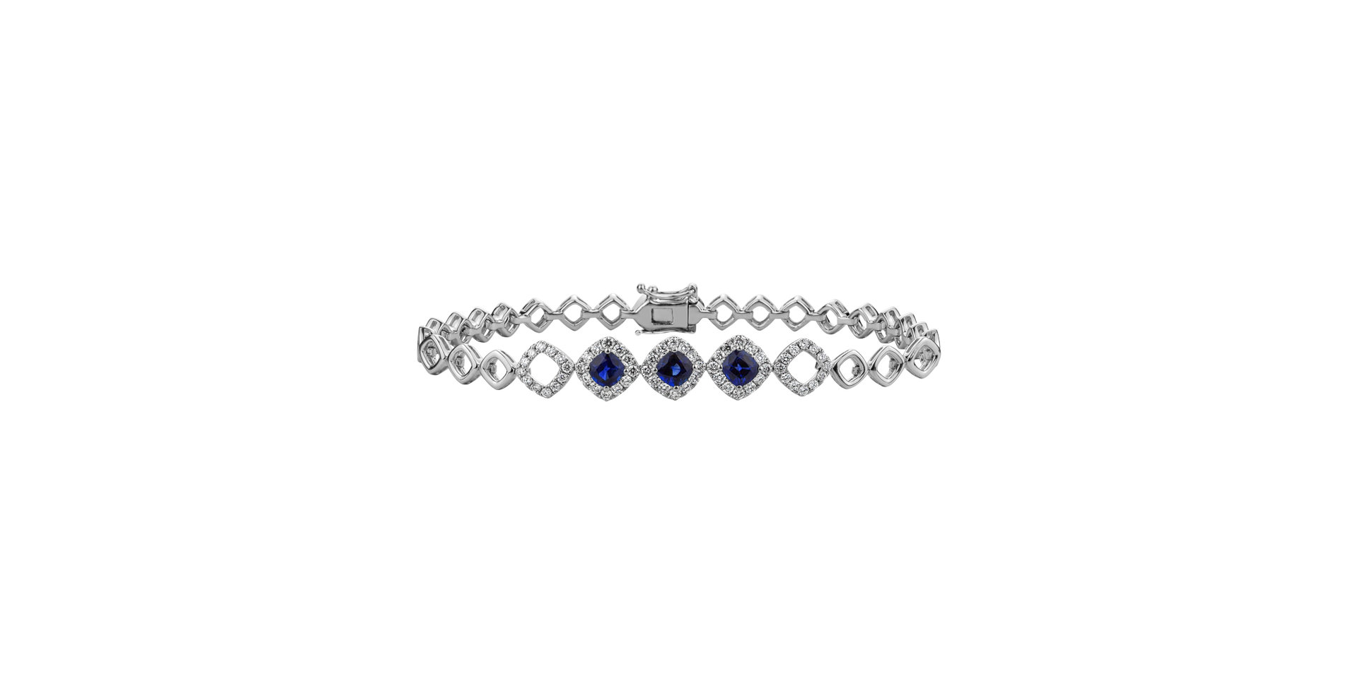 Diamond bracelet with Sapphire Deep Blue