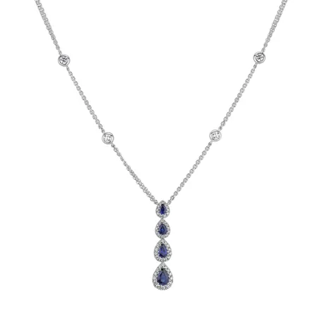 Diamond necklace with Sapphire Majestic Reign