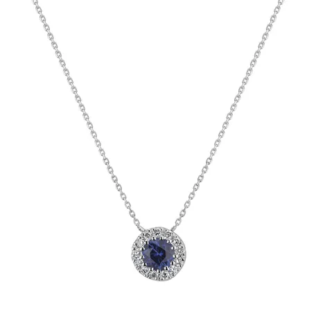 Diamond necklace with Sapphire Kathleen