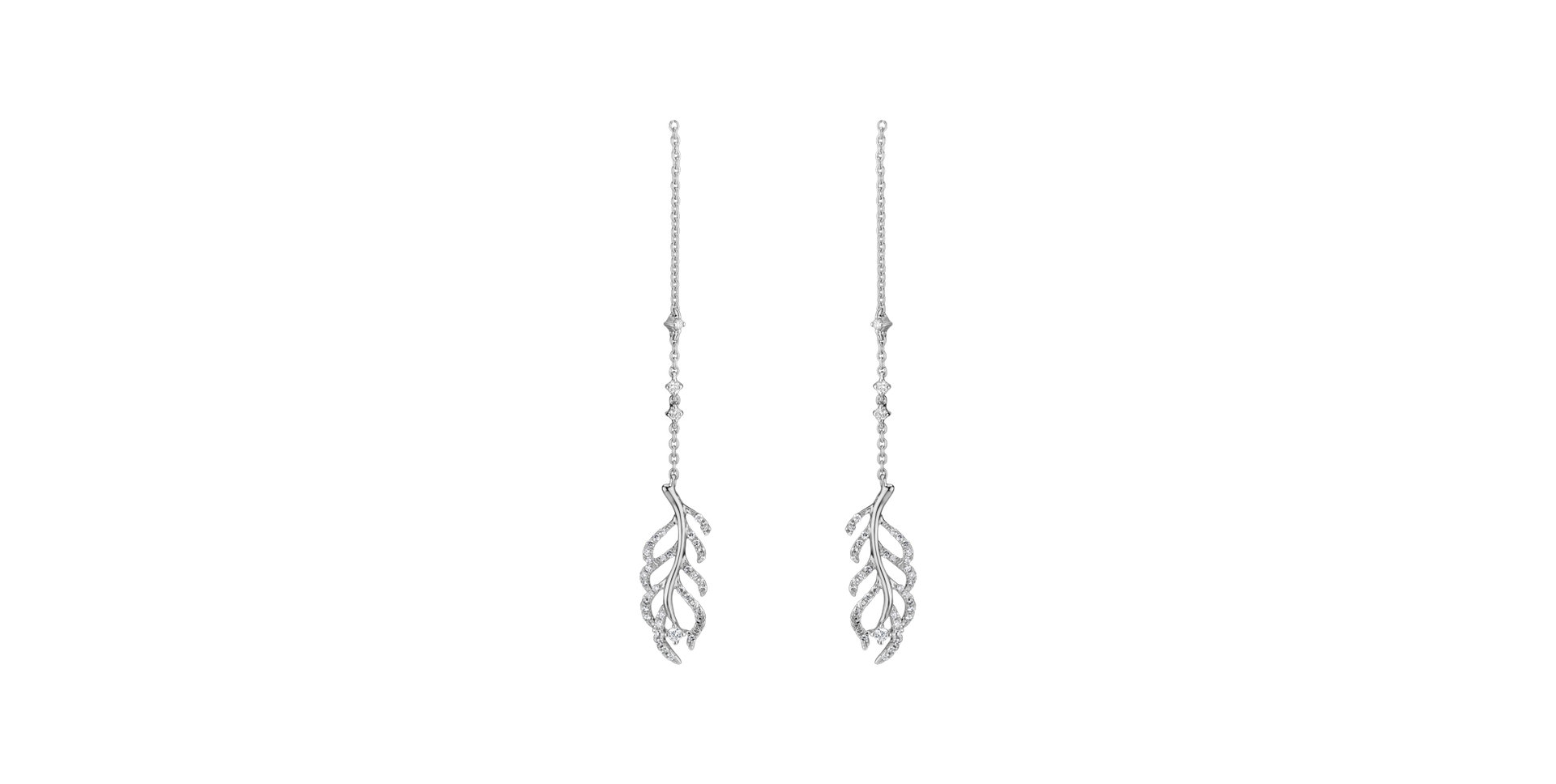 Diamond earrings Starry Feather