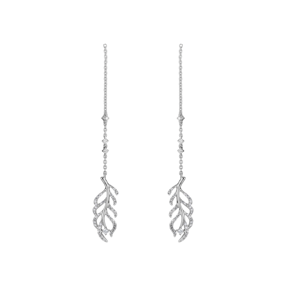 Diamond earrings Starry Feather