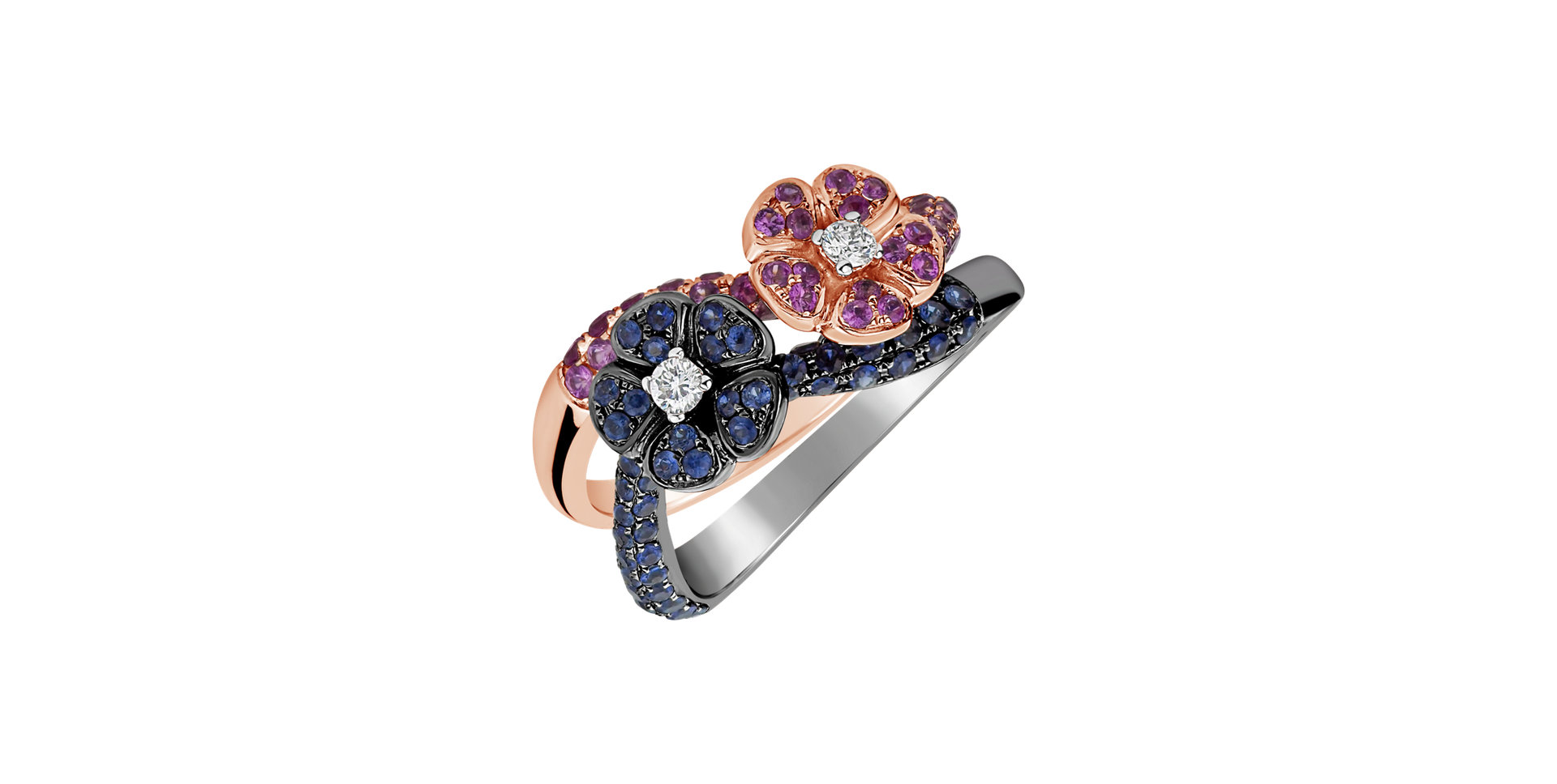 Diamond ring with Sapphire Florenttina