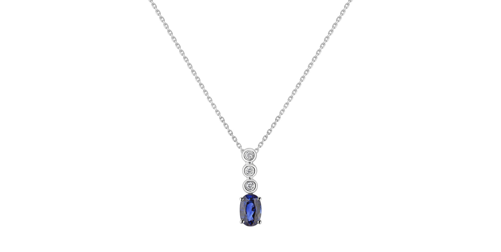Diamond pendant with Sapphire Ramona