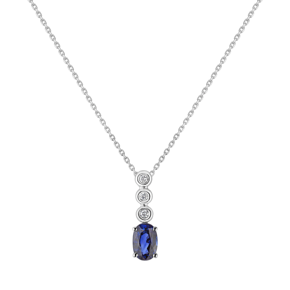 Diamond pendant with Sapphire Ramona