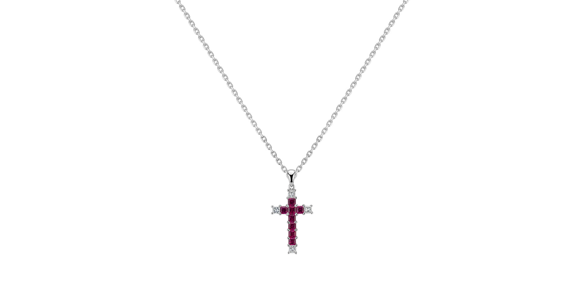 Diamond pendant with Ruby Blood Cross