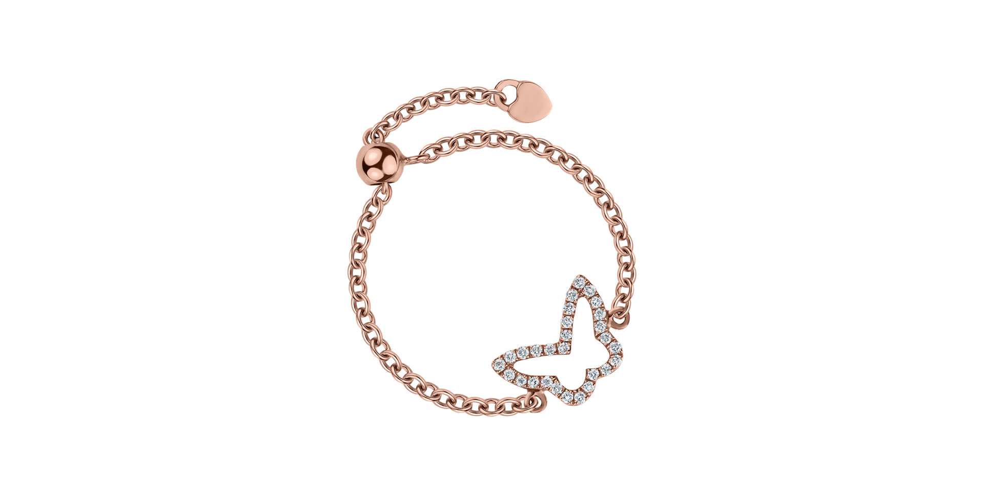 Diamond ring Chain Butterfly