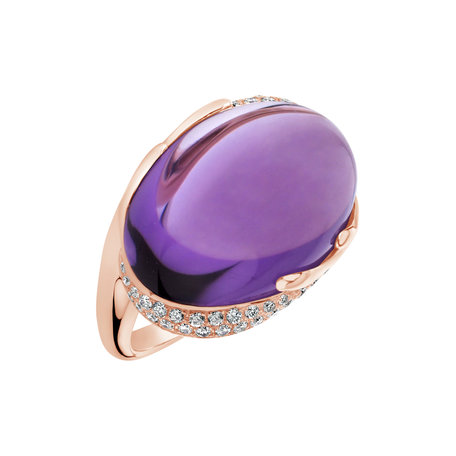 Diamond rings with Amethyst Gem Miracle