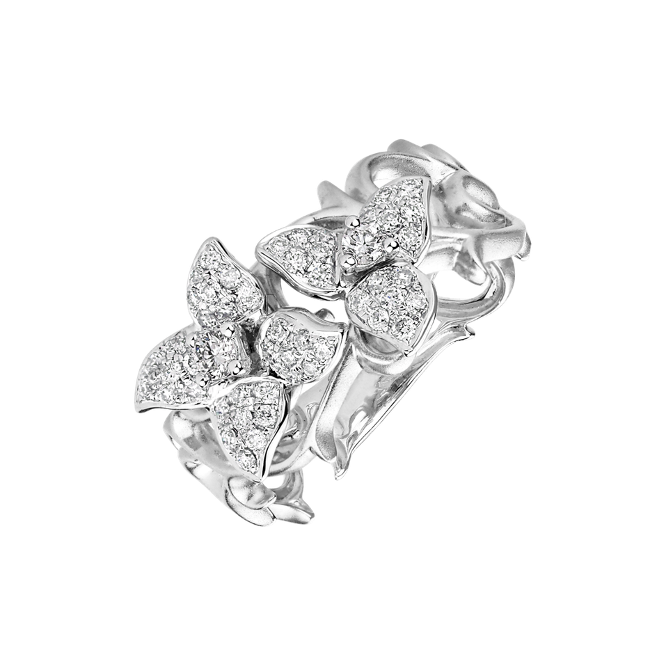 Diamond ring Dancing Buttterflies