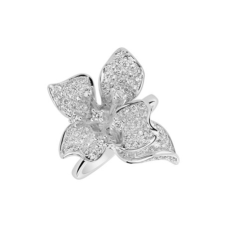 Diamond ring Orchid Wish