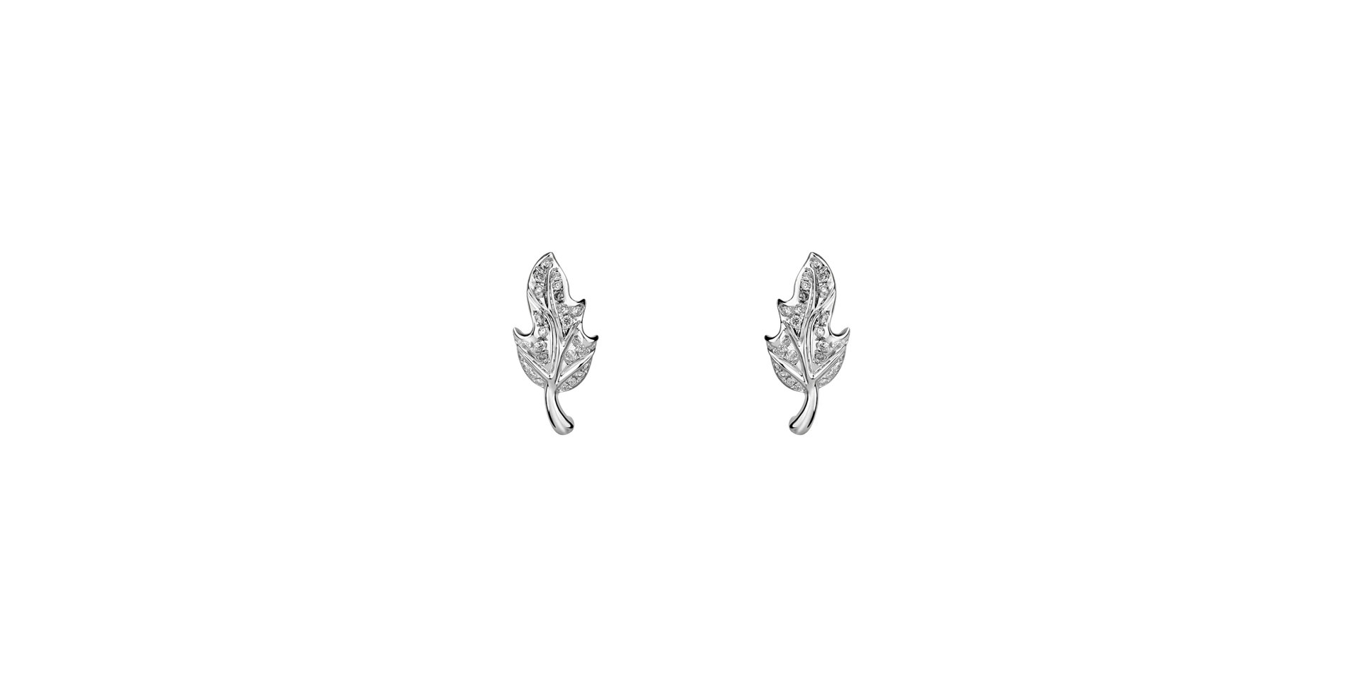 Diamond earrings Autumn Leaves