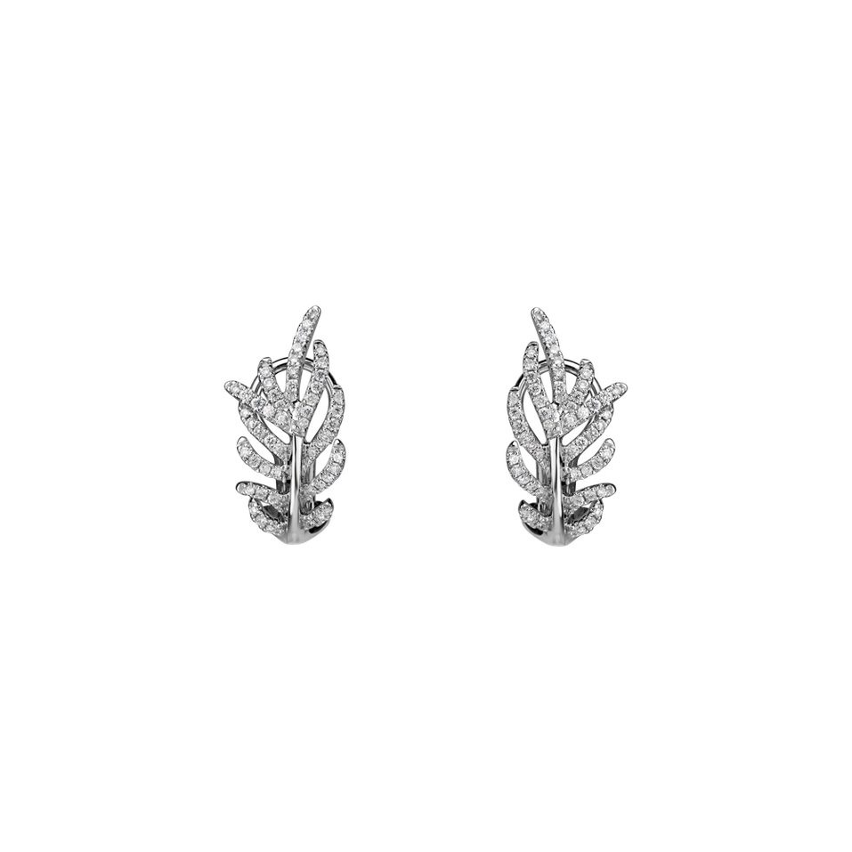 Diamond earrings Feather Glory
