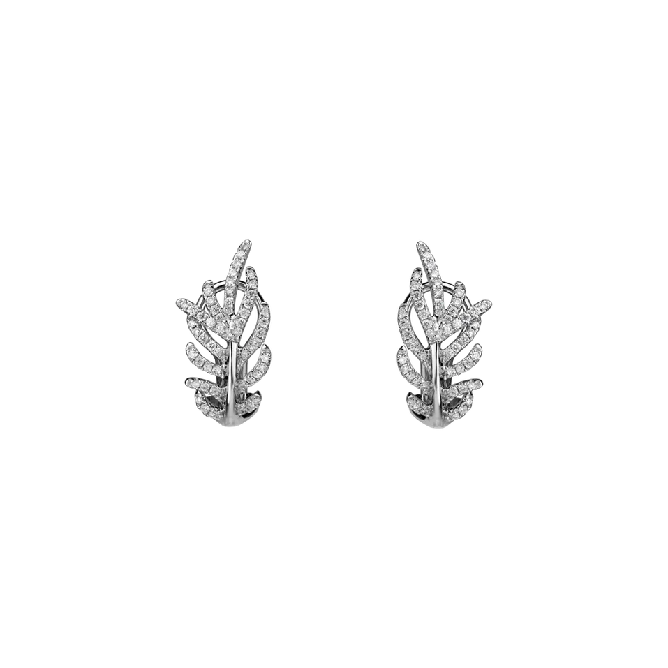 Diamond earrings Feather Glory