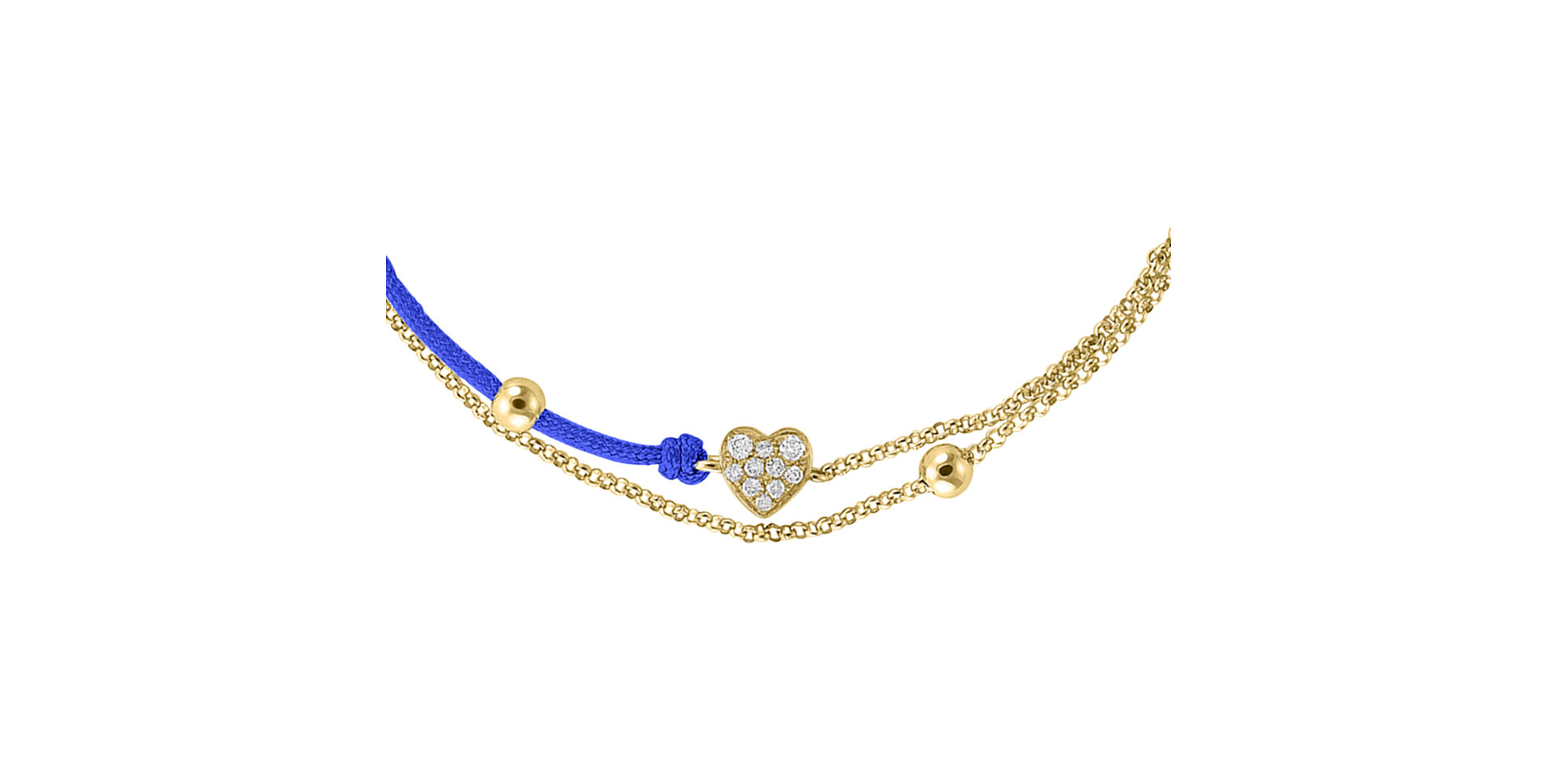 Diamond bracelet with cord Love Message