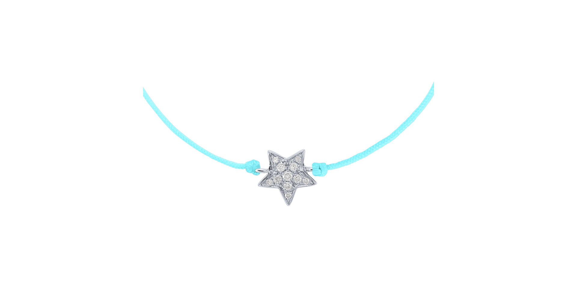 Diamond bracelet with cord Star Message
