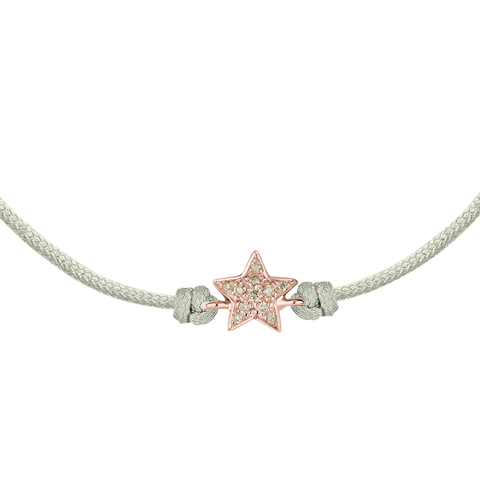 Bracelet with brown diamonds Star Message