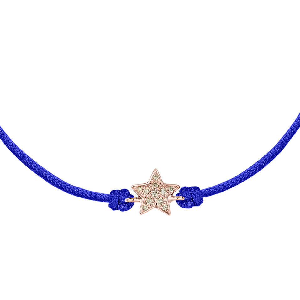 Bracelet with brown diamonds Star Message