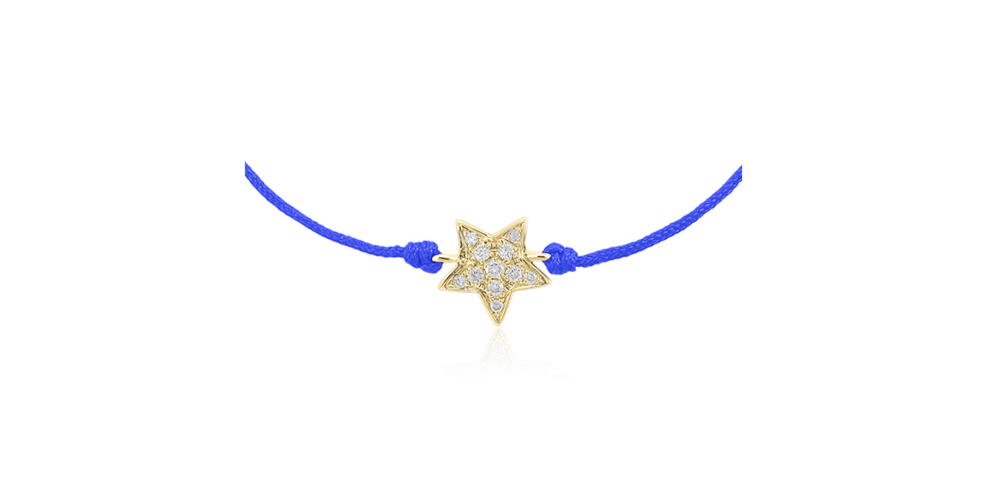 Diamond bracelet with cord Star Message
