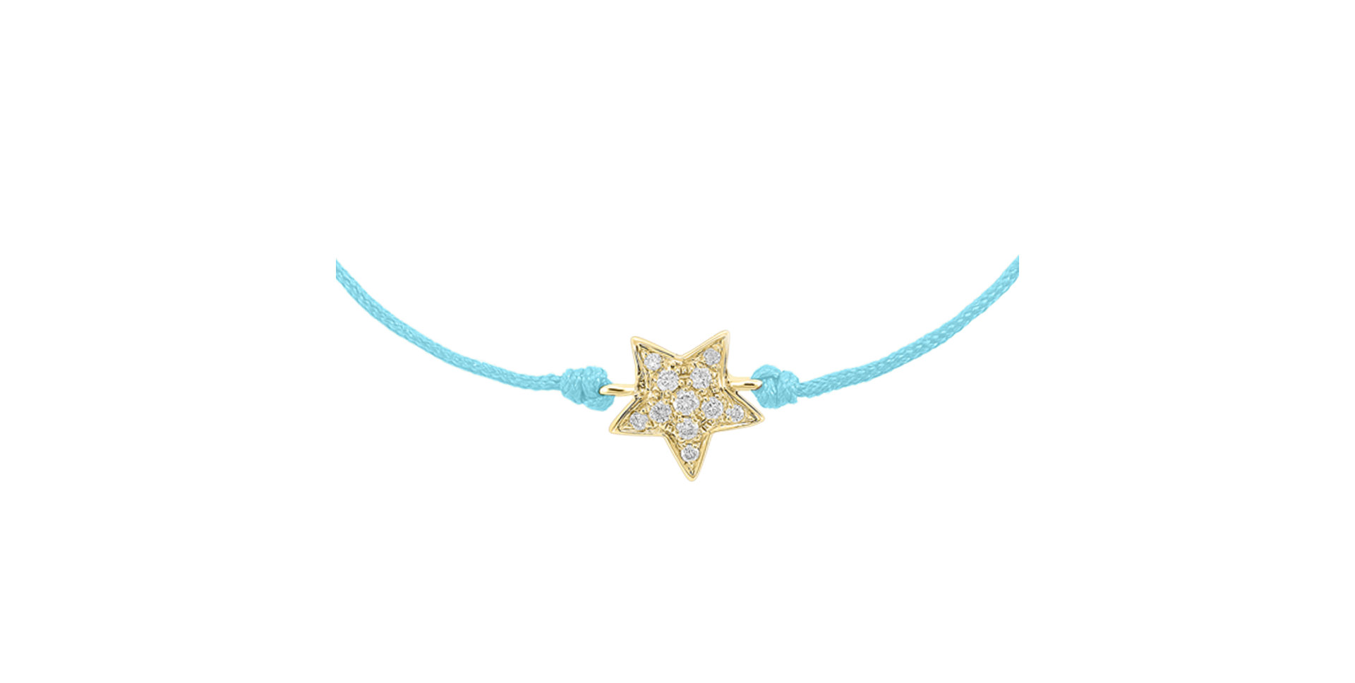 Diamond bracelet with cord Star Message