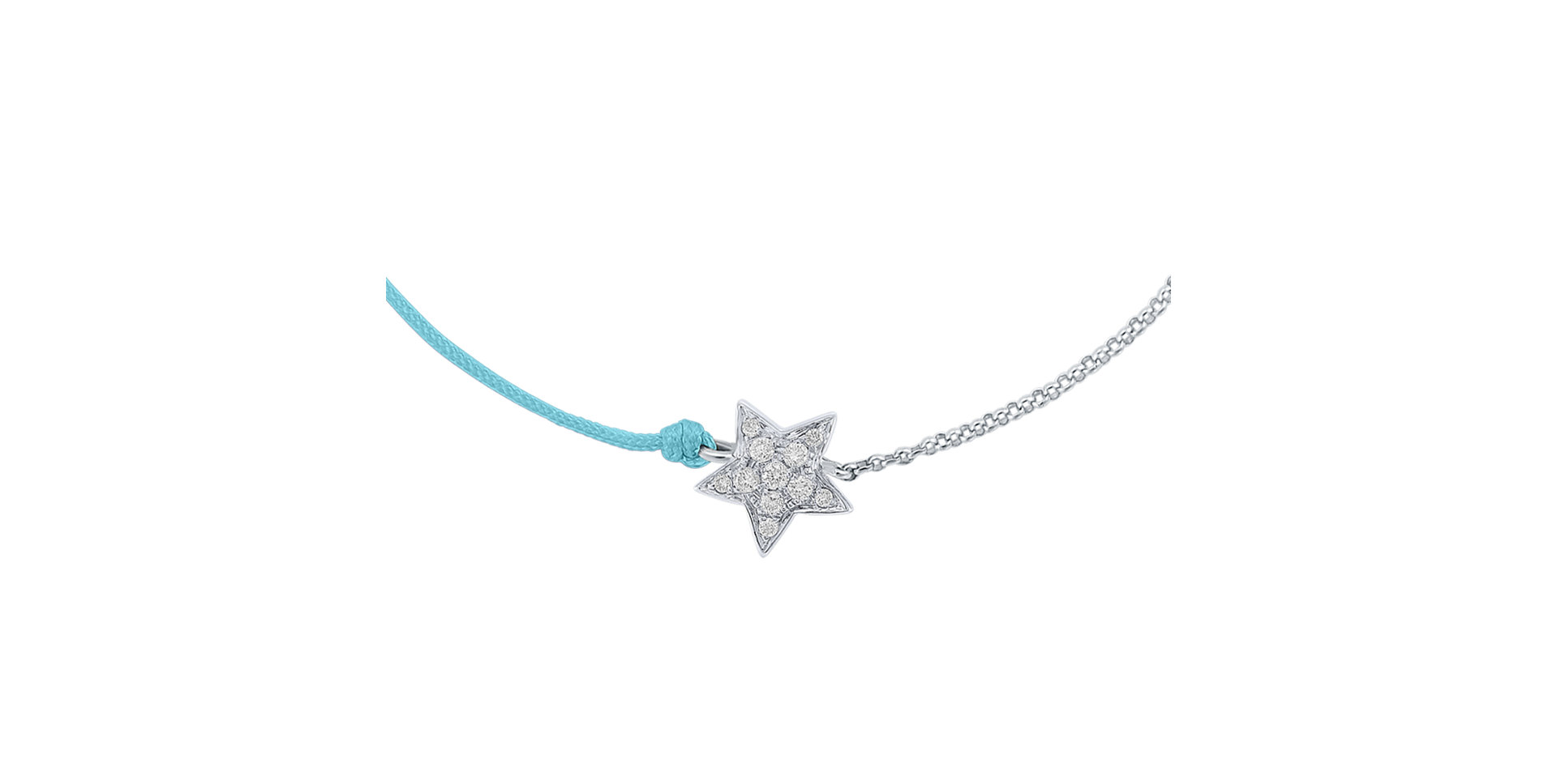Diamond bracelet with cord Be a Star