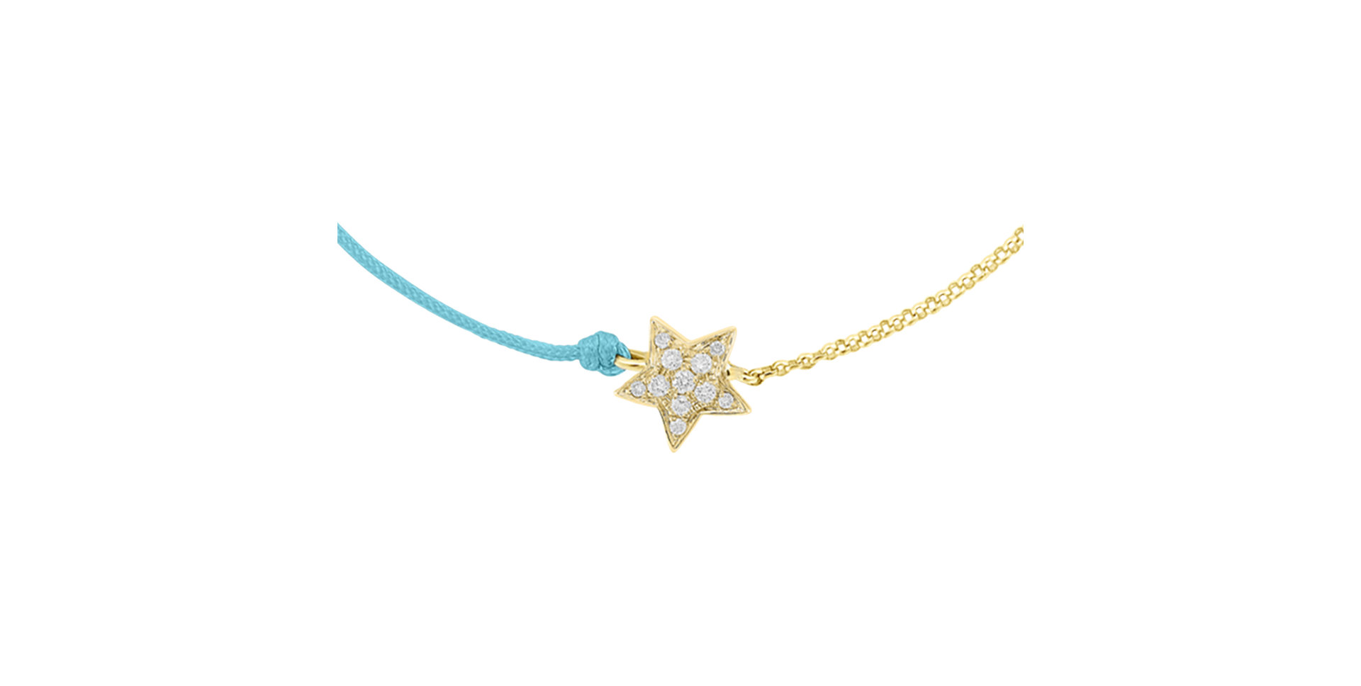 Diamond bracelet with cord Be a Star