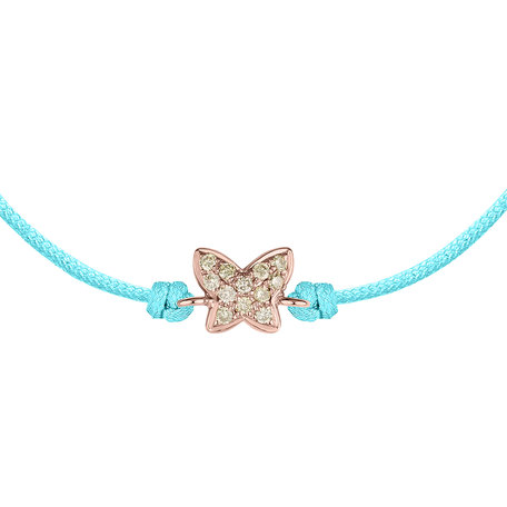 Bracelet with brown diamonds Magic Butterfly
