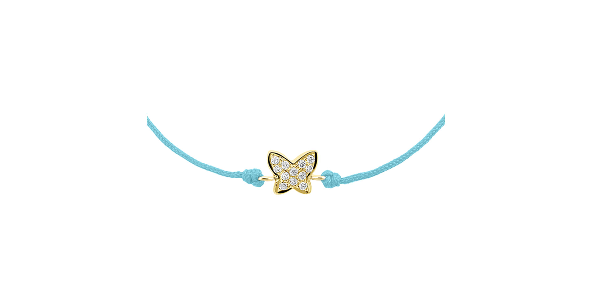 Diamond bracelet with cord Magic Butterfly
