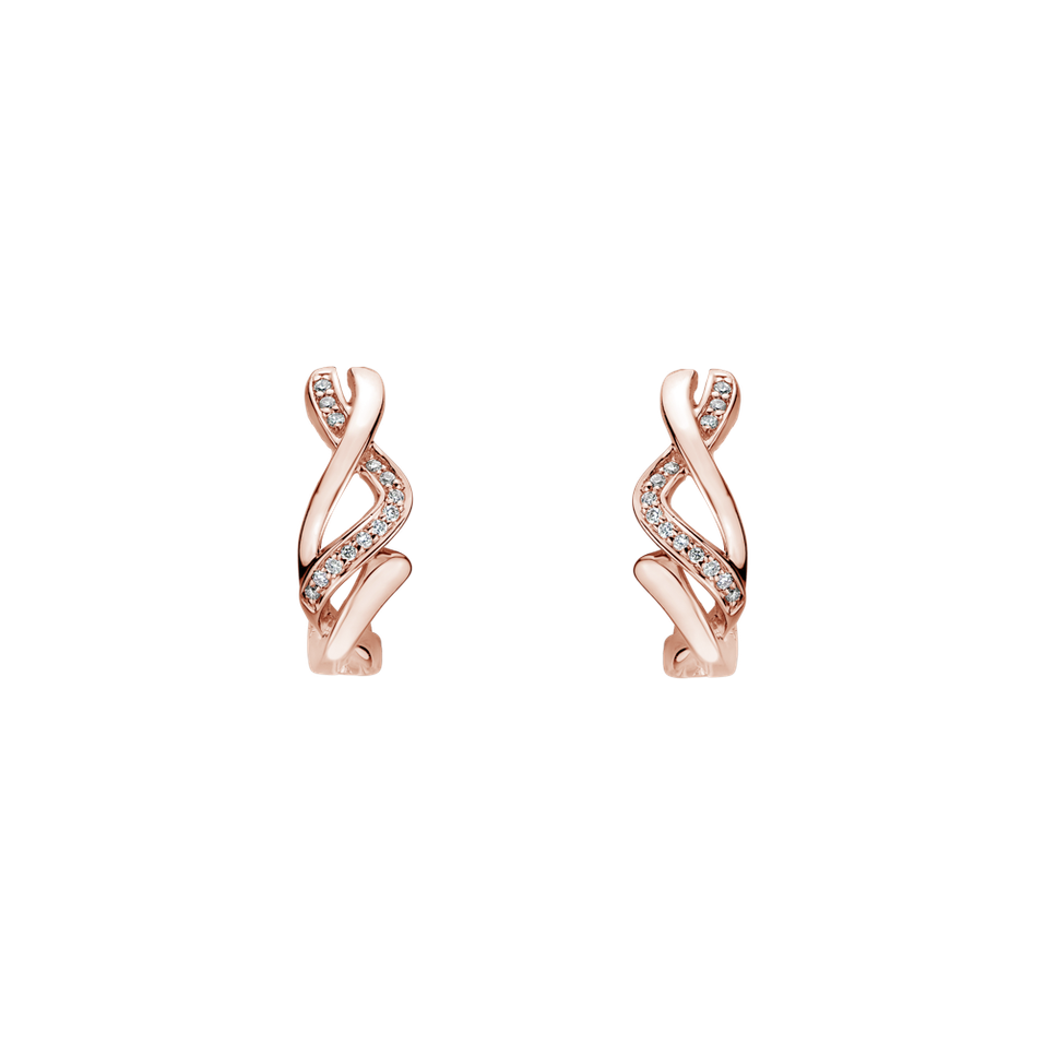 Diamond earrings Joyful Ribbon