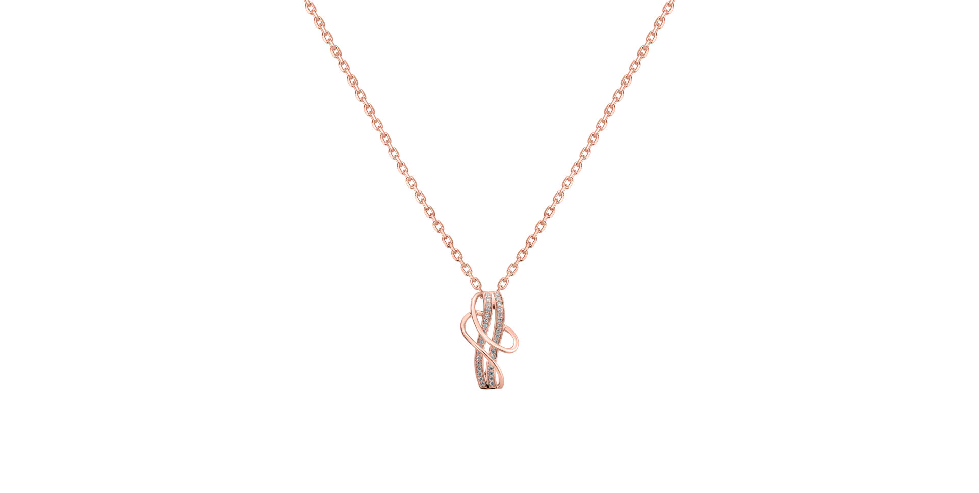 Diamond pendant Tangled in Love