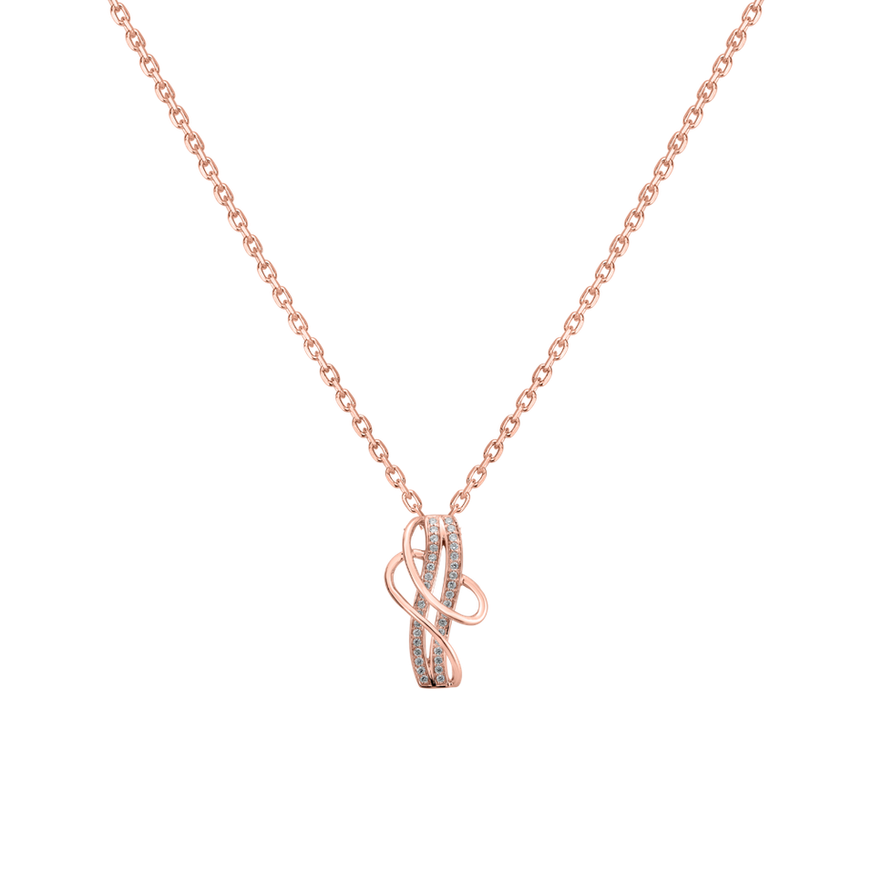 Diamond pendant Tangled in Love