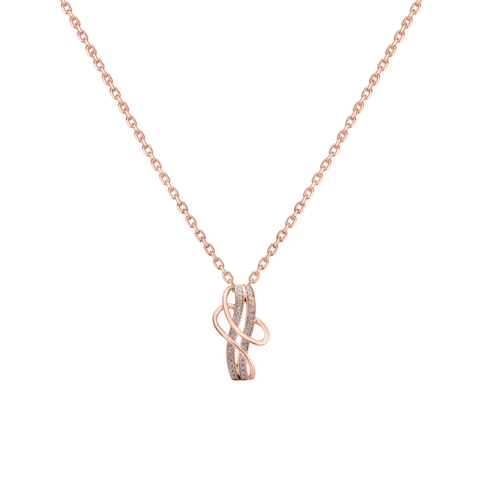Diamond pendant Tangled in Love