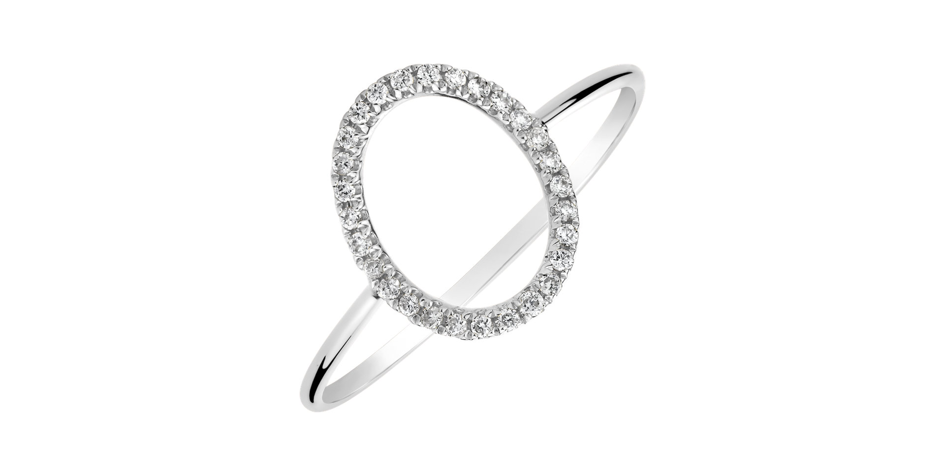 Diamond ring Curly Glittery O