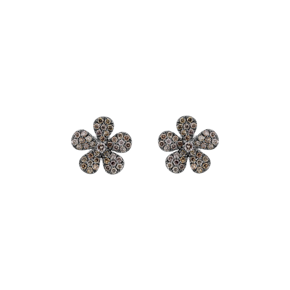 Earrings with brown diamonds Miss Daisy